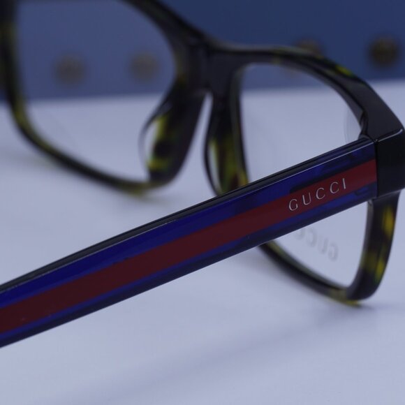 Gucci GG0006OA 003 Rectangle Eyeglasses - Havana 55mm - Picture 9 of 11